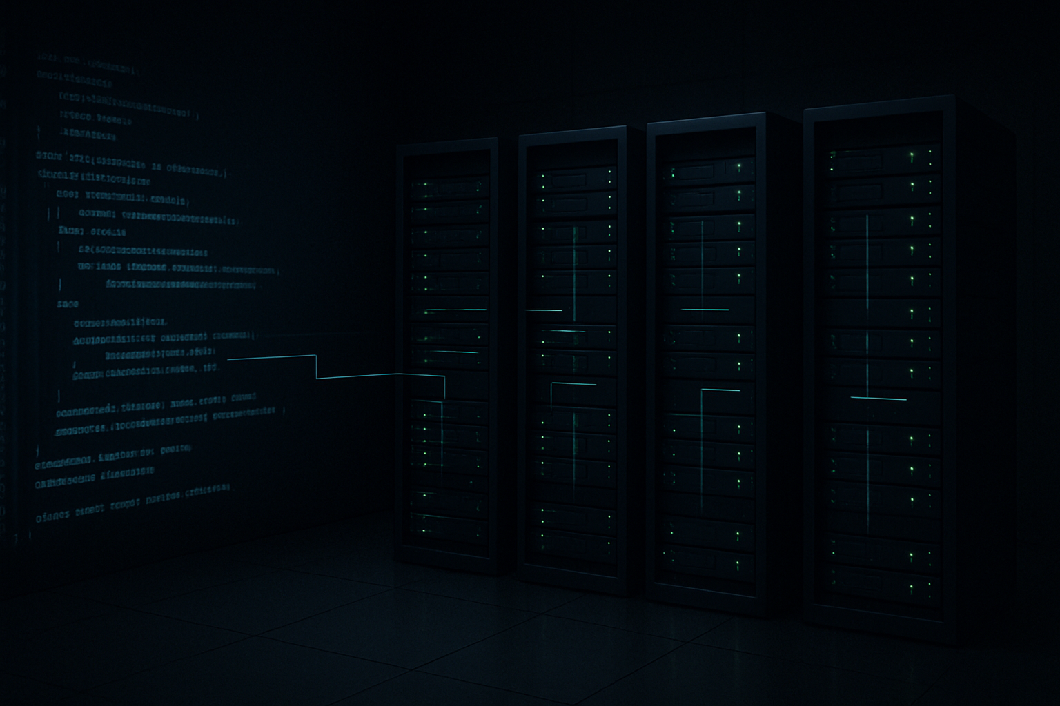 Editorialstyle cinematic image representing GitOps and Infrastructure as Code governanceserious enterprise technology aesthetic dark and minimal Palan-1